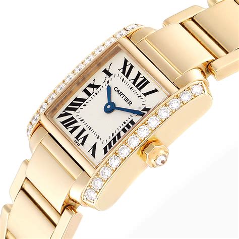 cartier watch ladies gold|cartier gold watch with diamonds.